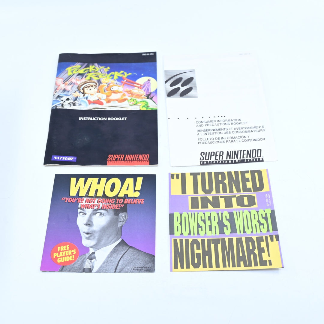 Pocky &amp; Rocky - Super Nintendo / SNES Boxed Game - PAL - FREE POST!