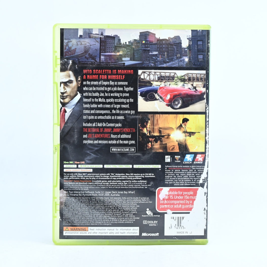 Mafia II 2 - Xbox 360 Game + Manual + Map - PAL - MINT DISC!