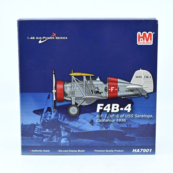 Hobby Master 1:48 F4B-4 6-F-1, VF-6 of USS Saratoga HA7901 - Die Cast Plane