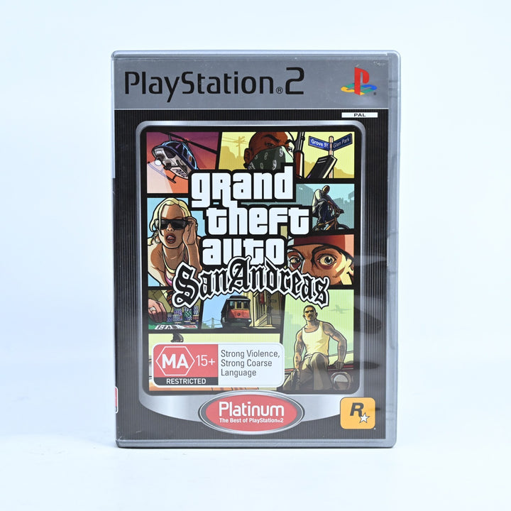 Grand Theft Auto: San Andreas - Sony Playstation 2 / PS2 Game + Manual + Map