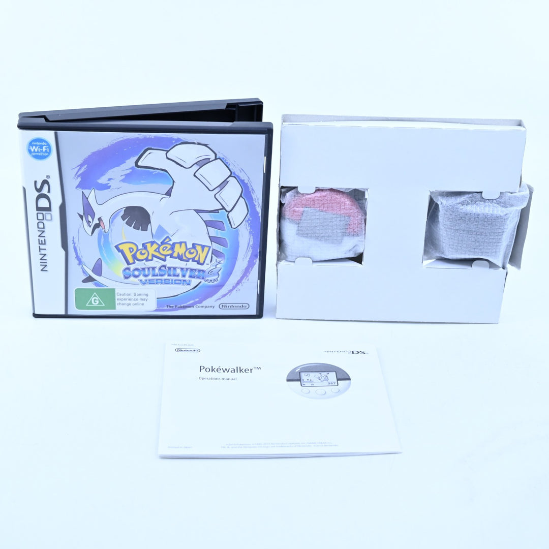 Pokemon SoulSilver Boxed + PokeWalker - Nintendo DS Game + Manual - Soul Silver