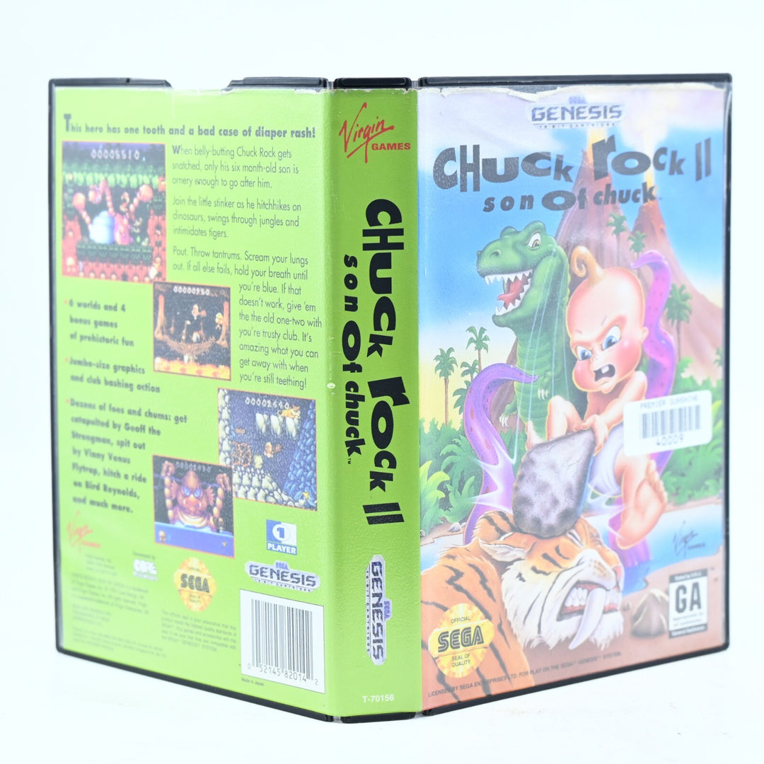 Chuck Rock II 2: Son of Chuck - Sega Genesis Game - FREE POST!