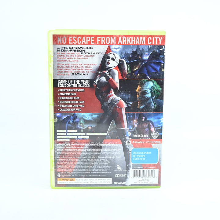 Batman Arkham City GOTY Edition - Xbox 360 Game - No Manual - PAL - MINT DISC!