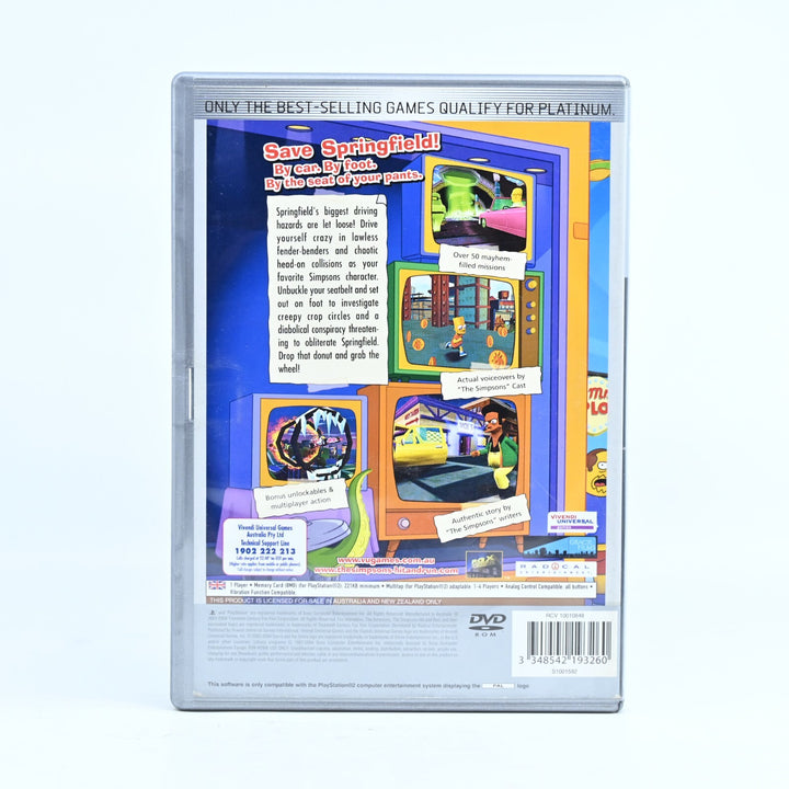 The Simpsons Hit & Run - Sony Playstation 2 / PS2 Game + Manual - PAL