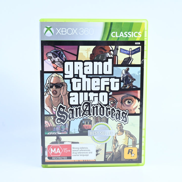 Grand Theft Auto: San Andreas - Xbox 360 Game + Map - No Manual - PAL