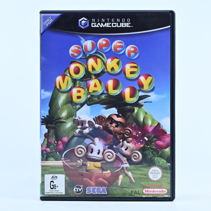Super Monkey Ball - Nintendo Gamecube Game + Manual - PAL - EX-RENTAL