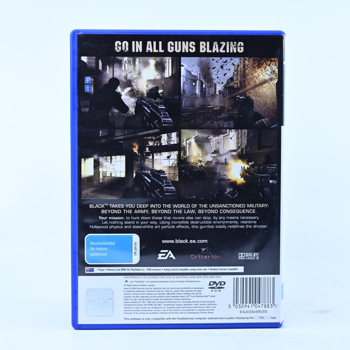 Black - Sony Playstation 2 / PS2 Game + Manual - PAL - MINT DISC!