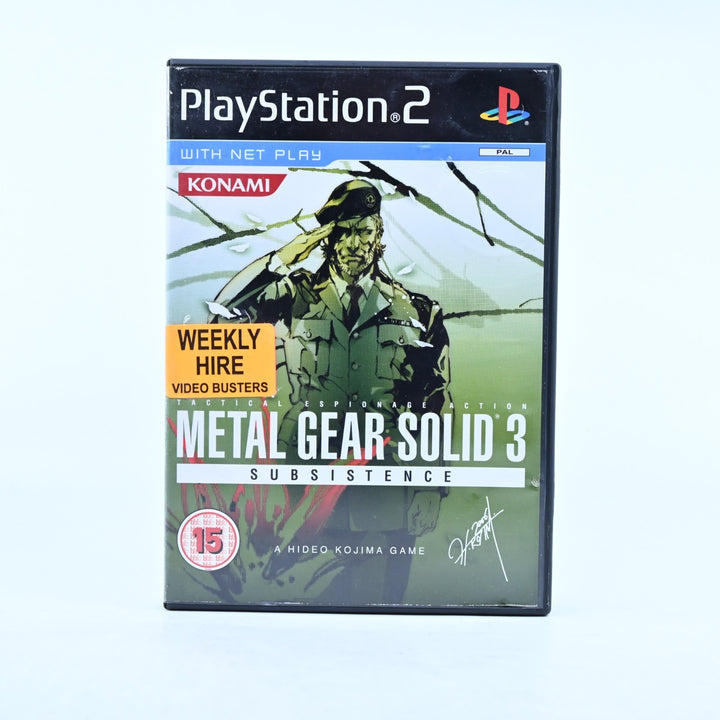 Metal Gear Solid 3: Subsistence - Sony Playstation 2 / PS2 Game + Manual - PAL