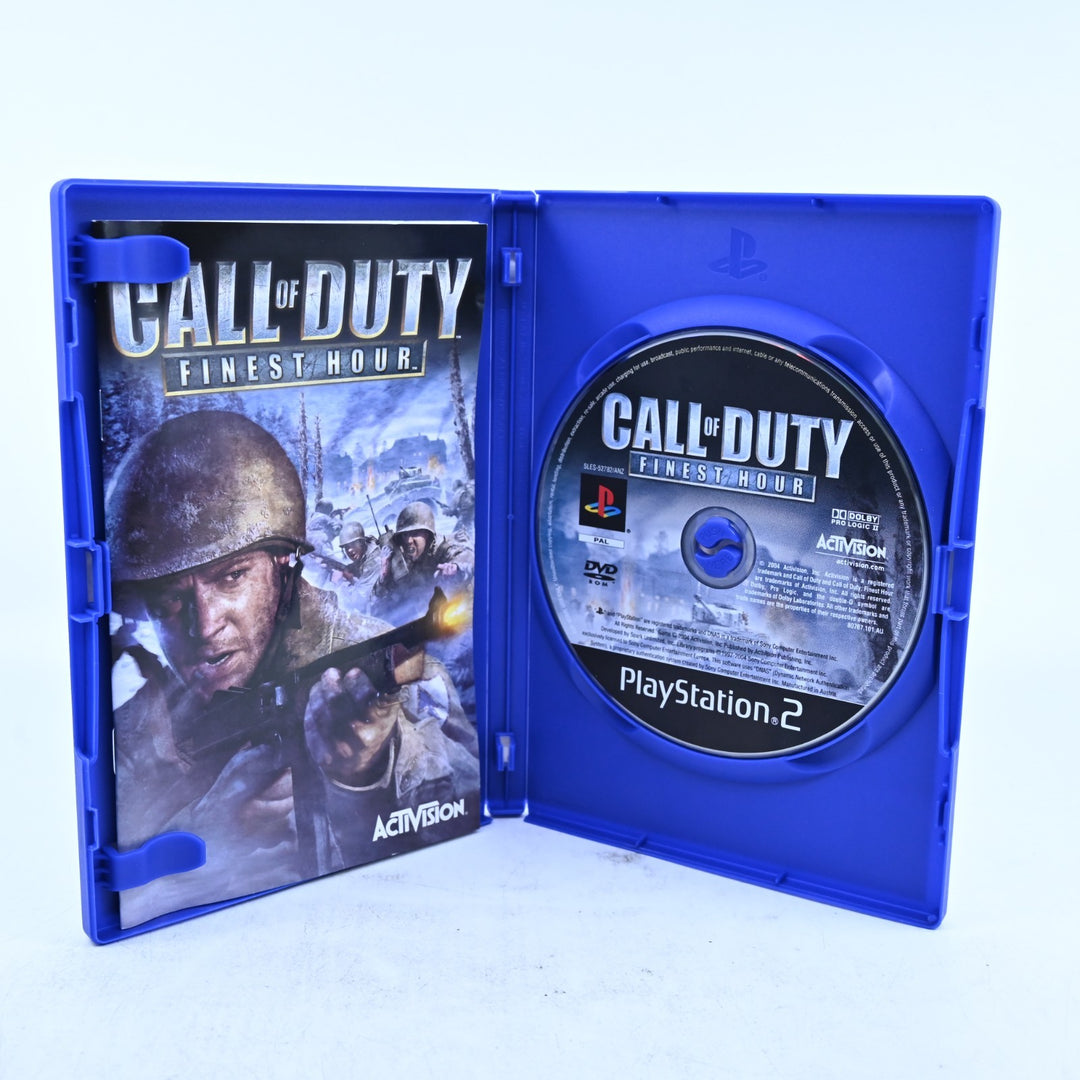 Call of Duty Finest Hour - Sony Playstation 2 / PS2 Game + Manual - PAL