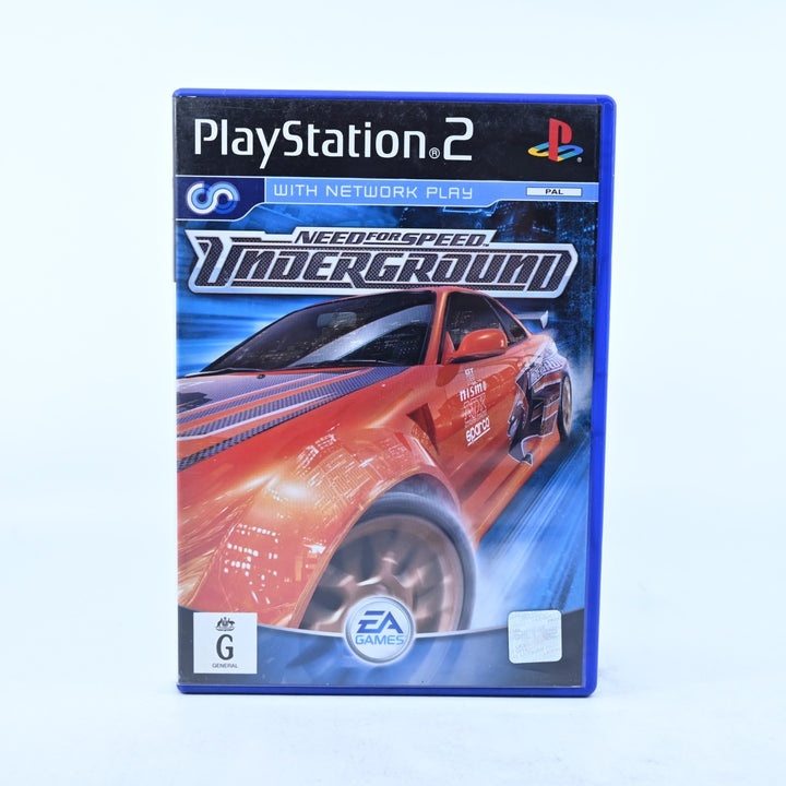 Need for Speed Underground - Sony Playstation 2 / PS2 Game + Manual - PAL
