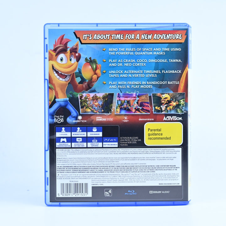 Crash Bandicoot 4: It's About Time - Sony Playstation 4 / PS4 Game - FREE POST!