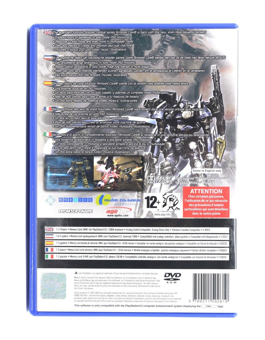 Armored Core: Nexus - Sony Playstation 2 / PS2 Game - PAL - FREE POST!