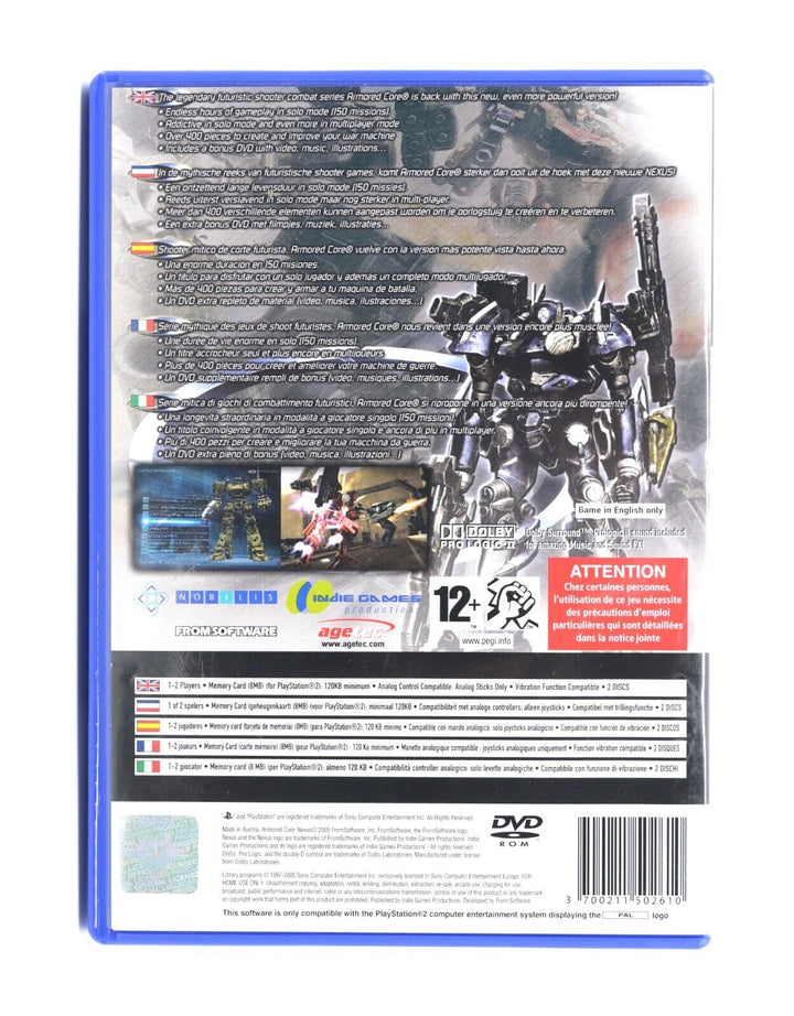 Armored Core: Nexus - Sony Playstation 2 / PS2 Game - PAL - FREE POST!