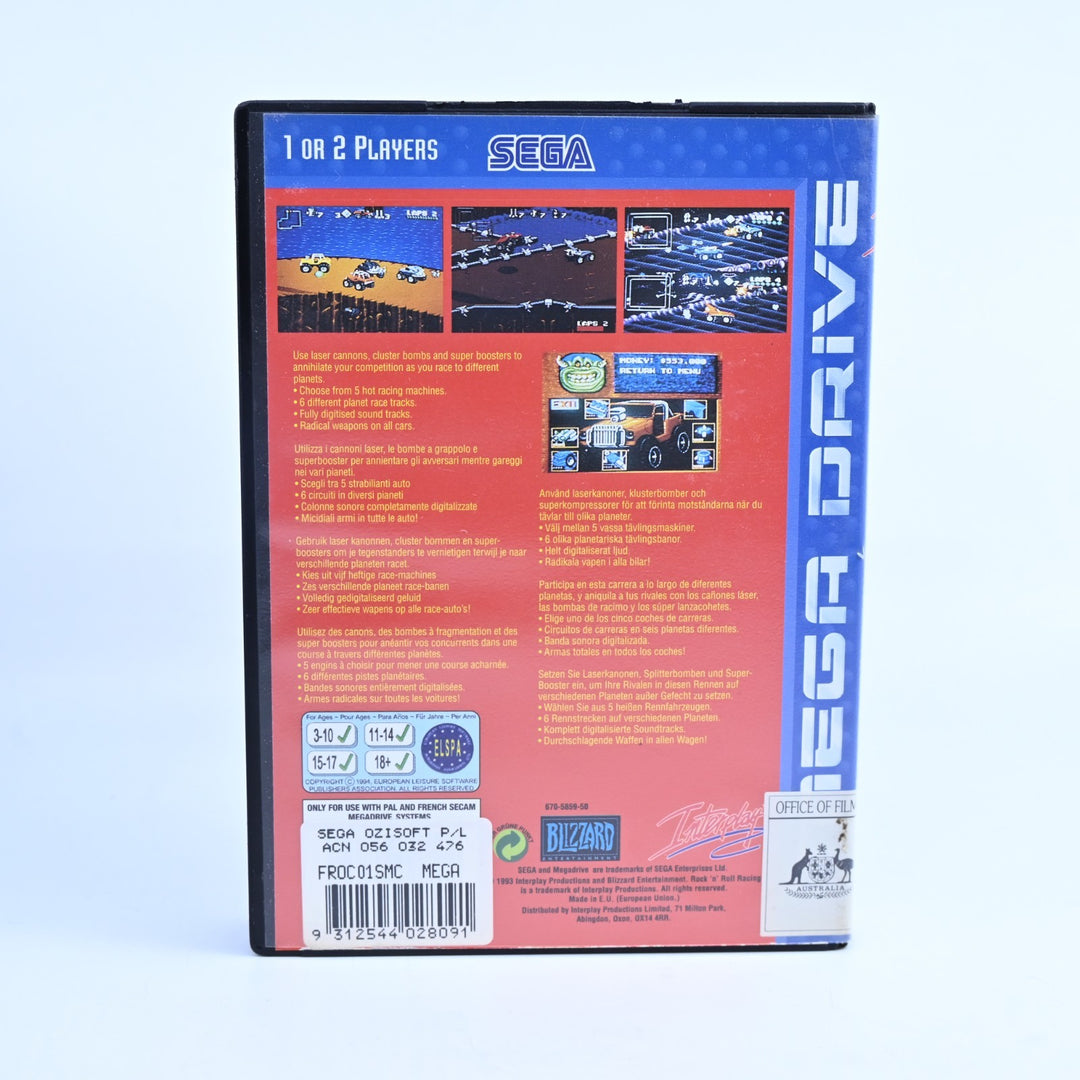 Rock N Roll Racing - Sega Mega Drive Game + Manual - PAL - FREE POST!
