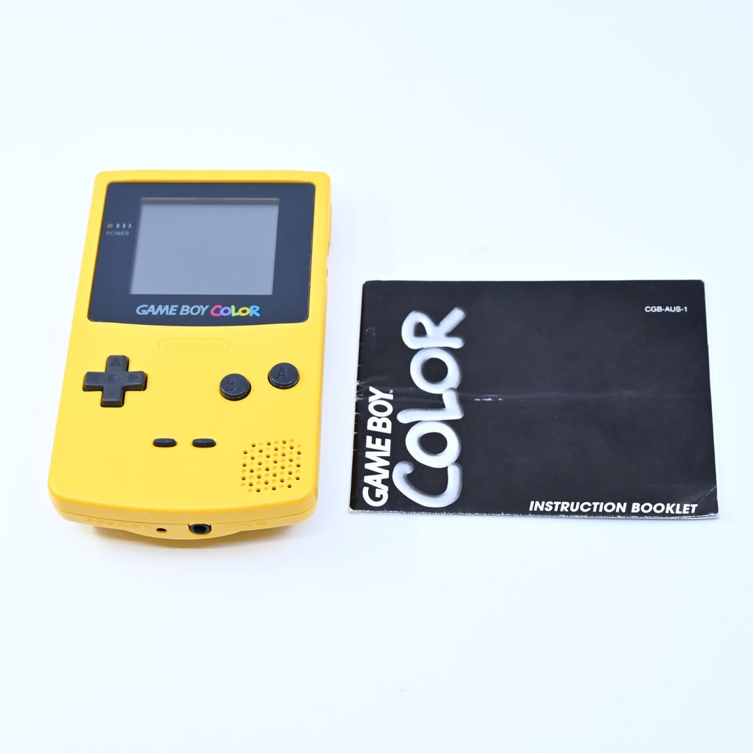 Dandelion Yellow Nintendo Gameboy Color Boxed Console - AUS PAL - Holo Label
