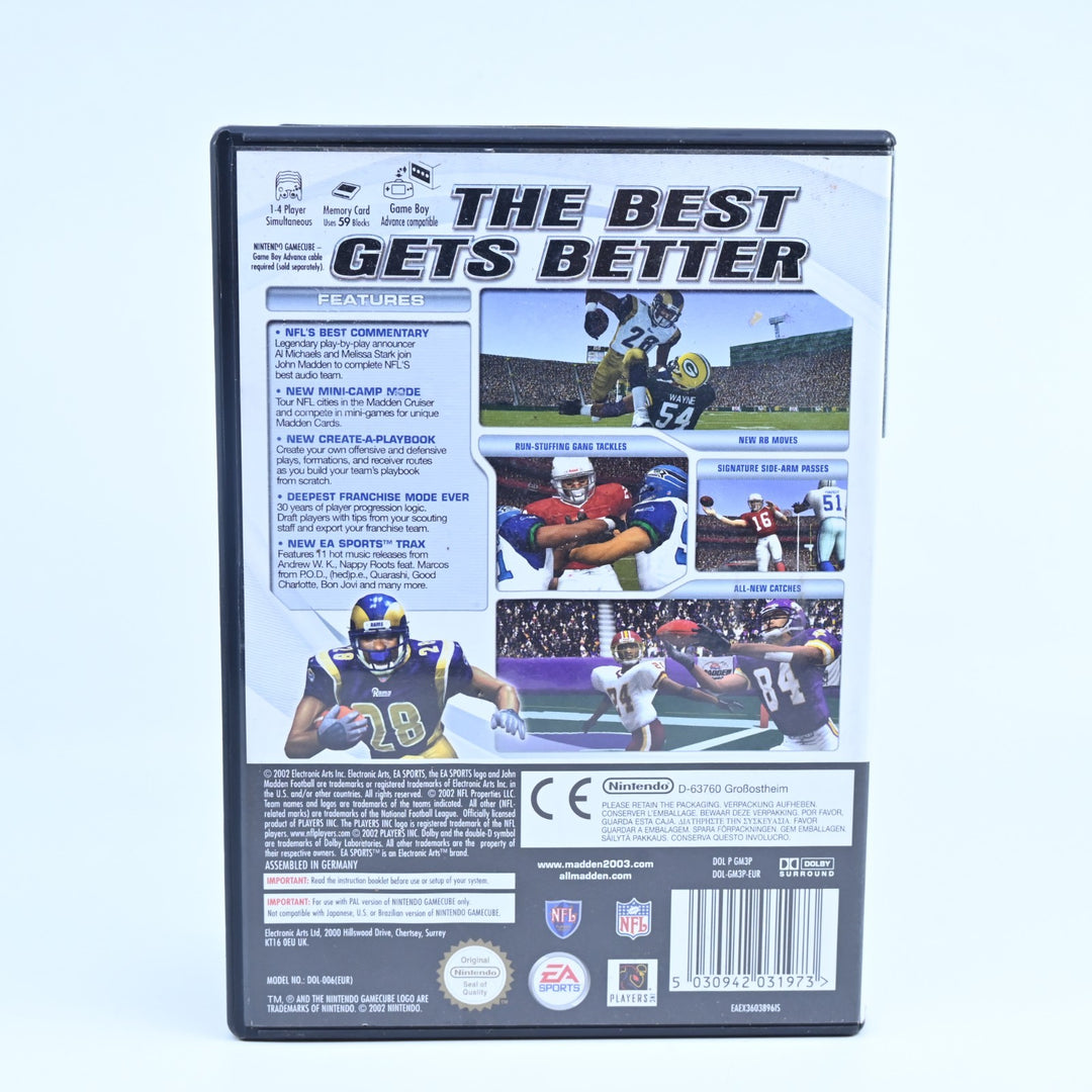 Madden NFL 2003 - Nintendo Gamecube Game + Manual - PAL - FREE POST!