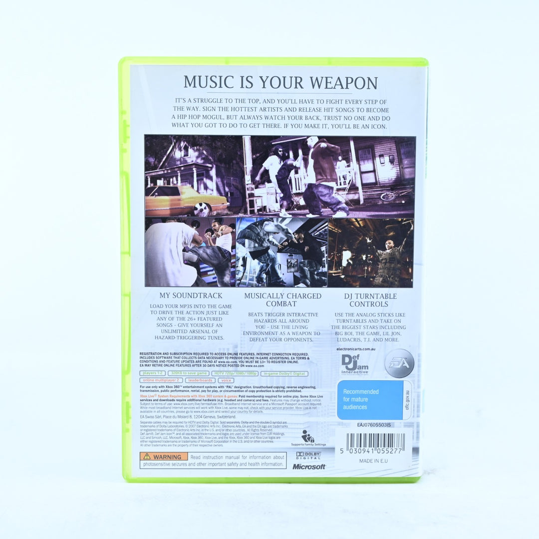 Def Jam: Icon - Xbox 360 Game + Manual - PAL - MINT DISC!