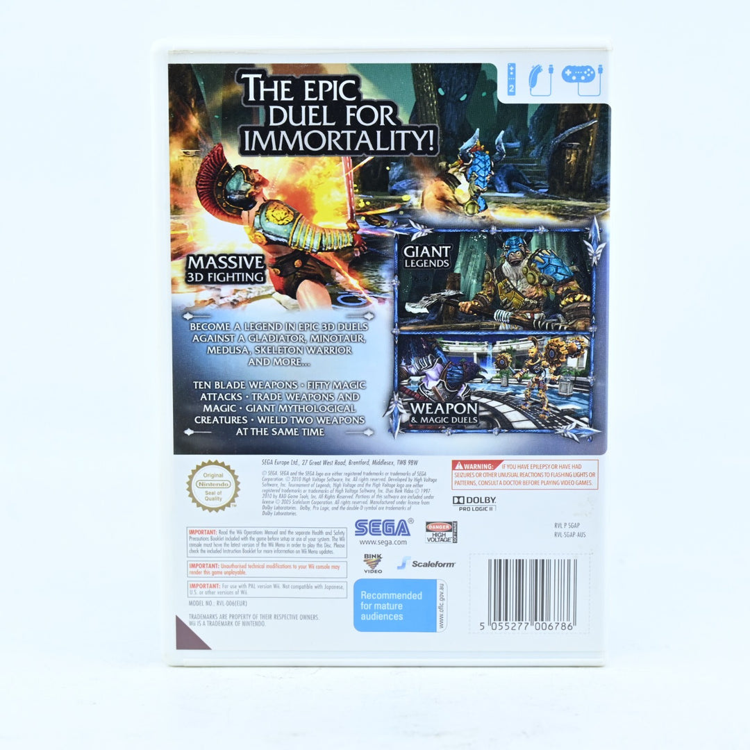 Tournament of Legends - Nintendo Wii Game + Manual - PAL - MINT DISC!