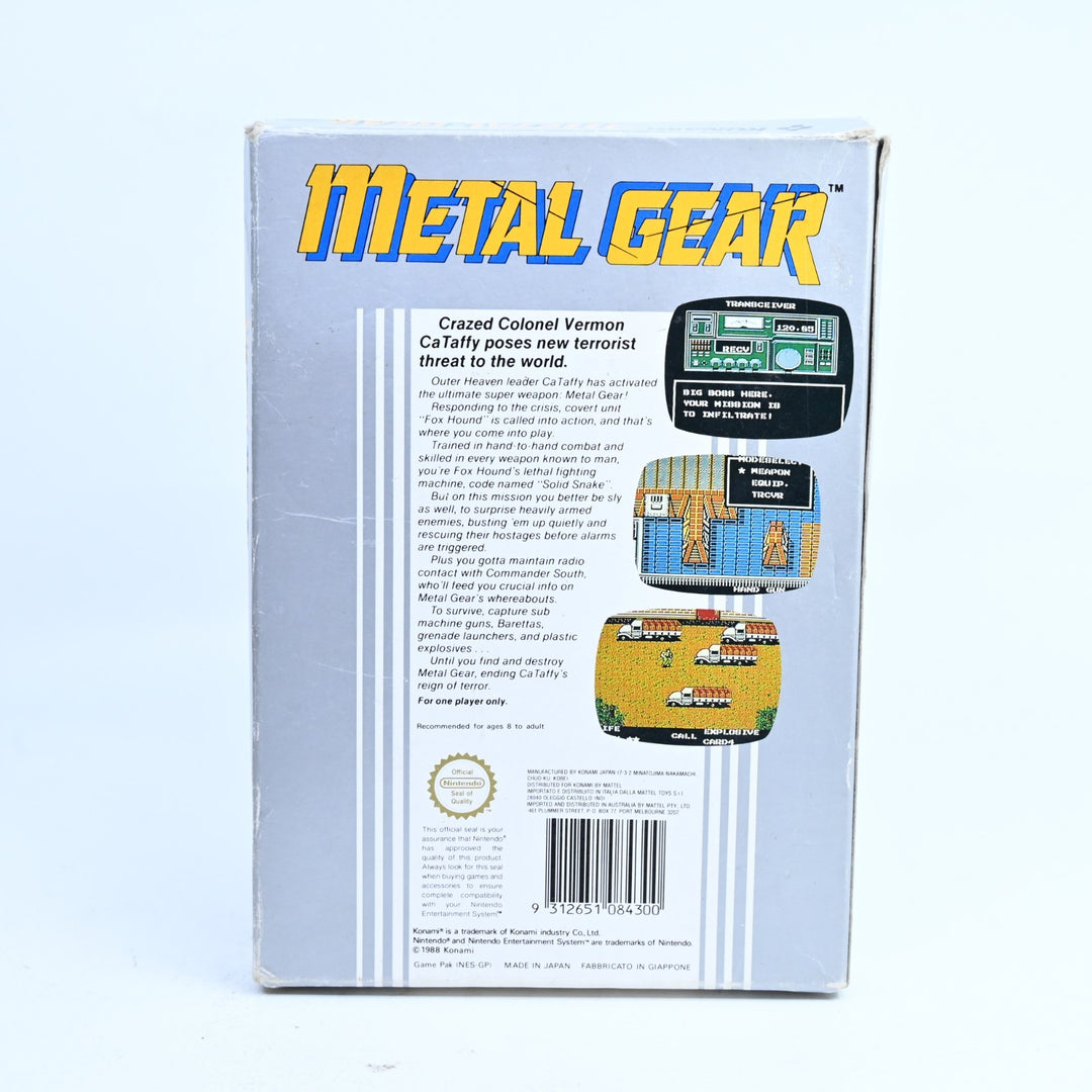 Metal Gear - Nintendo Entertainment System / NES Boxed Game - No Map - PAL