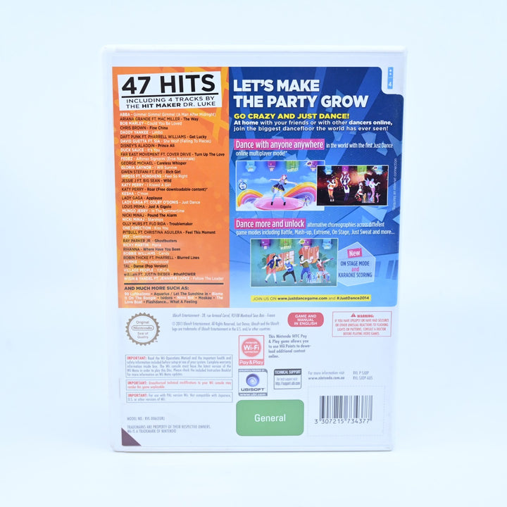 Just Dance 2014 - Nintendo Wii Game + Manual - PAL - MINT DISC!