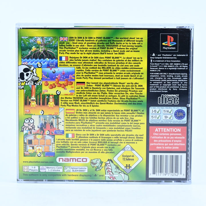 Point Blank - Sony Playstation 1 / PS1 Game + Manual - PAL - MINT DISC!