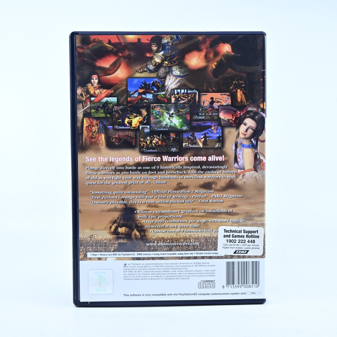 Dynasty Warriors 2 - Sony Playstation 2 / PS2 Game + Manual - PAL - MINT DISC!