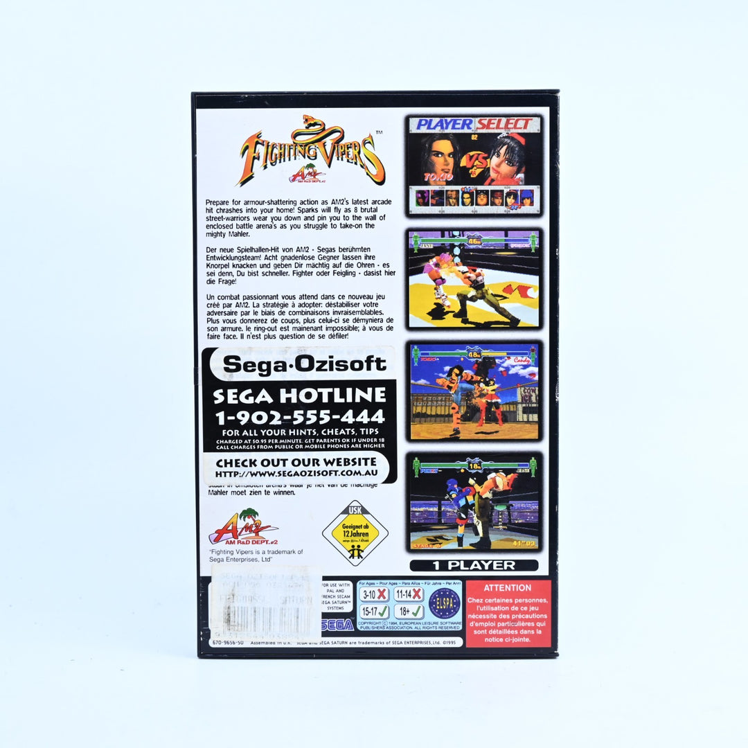Fighting Vipers - Sega Saturn Game + Manual - PAL - MINT DISC!