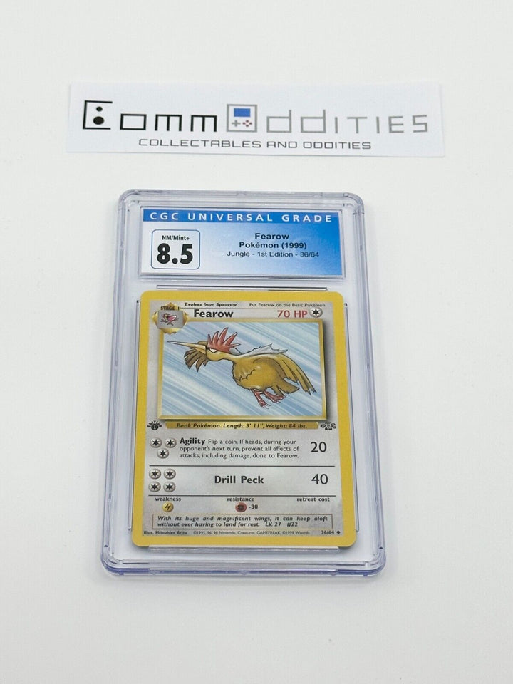 Fearow 1st Edition CGC 8.5 Pokemon Card - 1999 Jungle Set 36/64 - FREE POST!