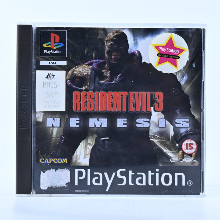 Resident Evil 3 Nemesis - Sony Playstation 1 / PS1 Game + Manual - PAL