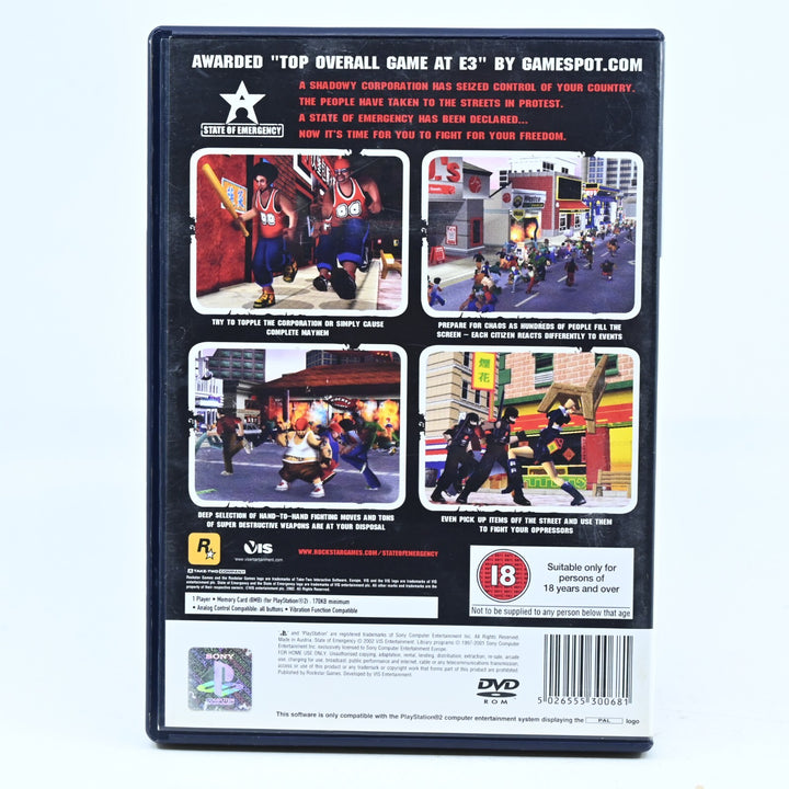 State Of Emergency - Sony Playstation 2 / PS2 Game + Manual - PAL - FREE POST!