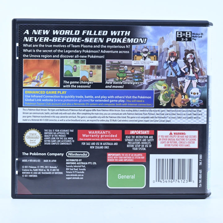 Pokemon Black Version - Nintendo DS Game - AUS PAL + Manual - FREE POST!