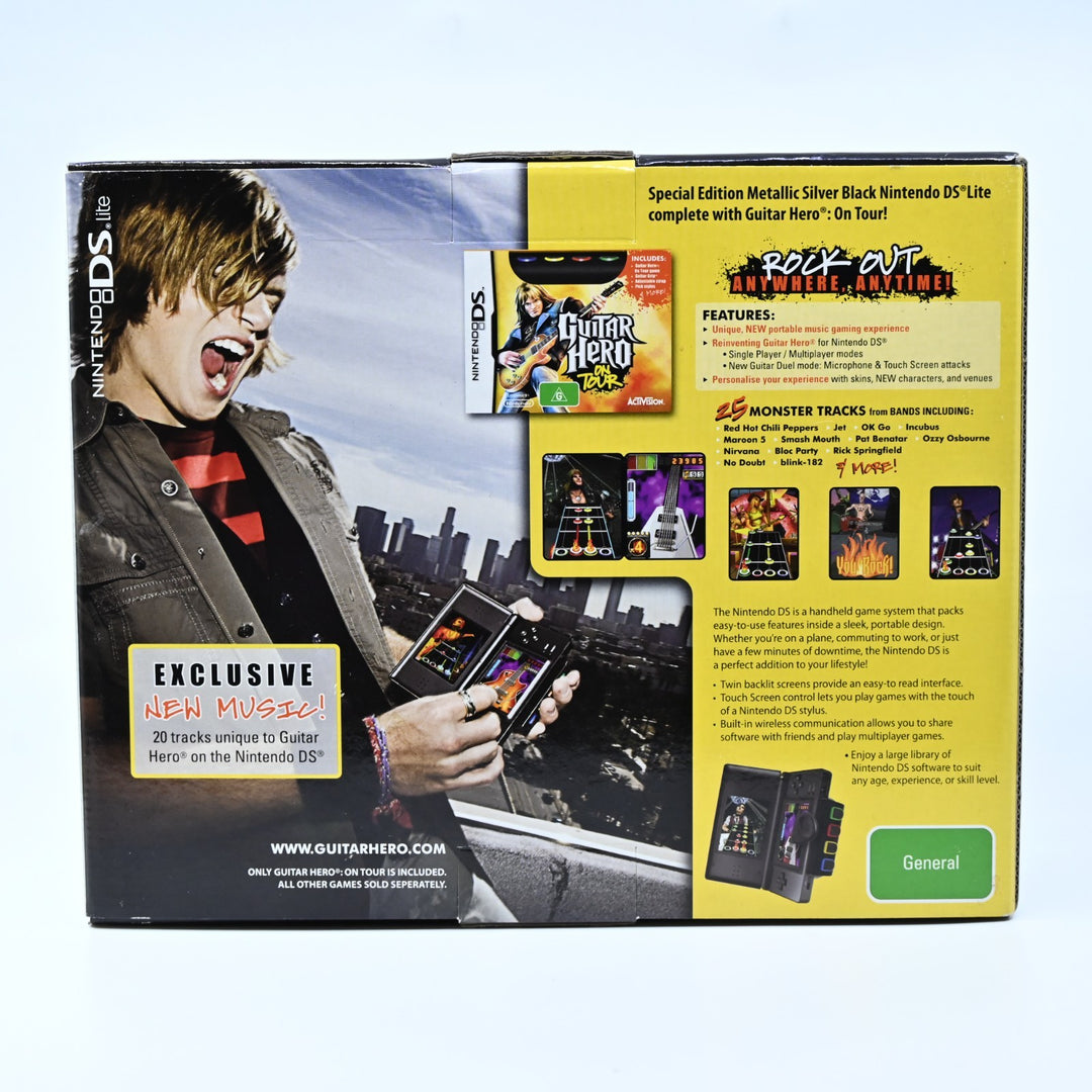 UNUSED! Special Edition Guitar Hero - Nintendo DS Lite Boxed Console - AUS PAL