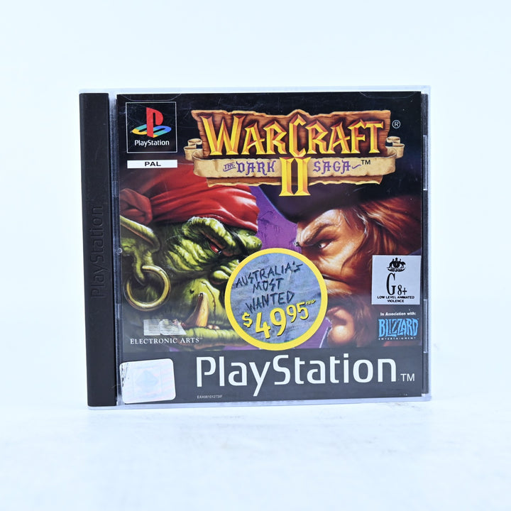 Warcraft II The Dark Saga - Sony Playstation 1 / PS1 Game + Manual - PAL