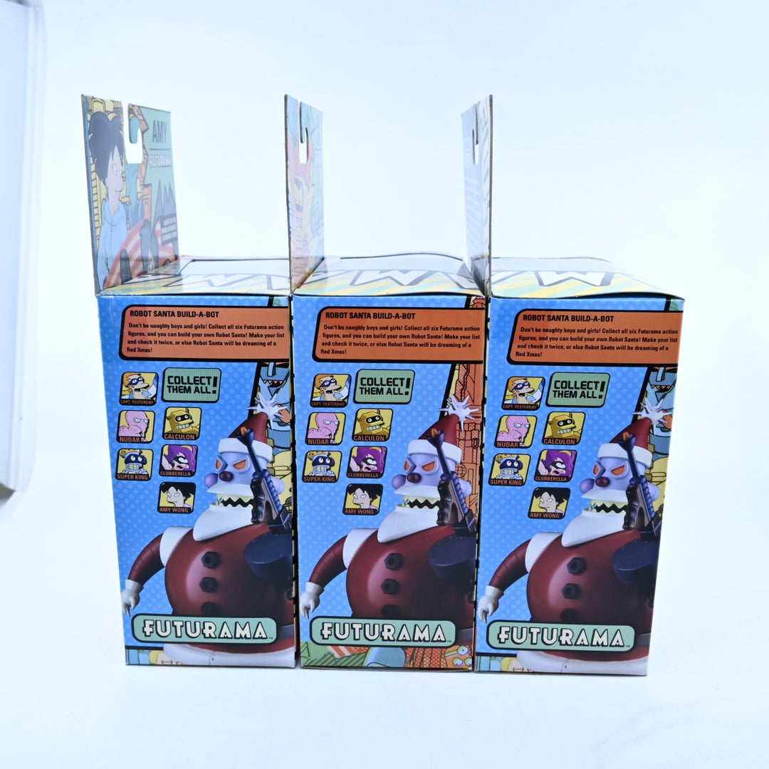 SEALED! Futurama Build-A-Bot - Santa Robot - Complete Toynami Figure Set - 2008