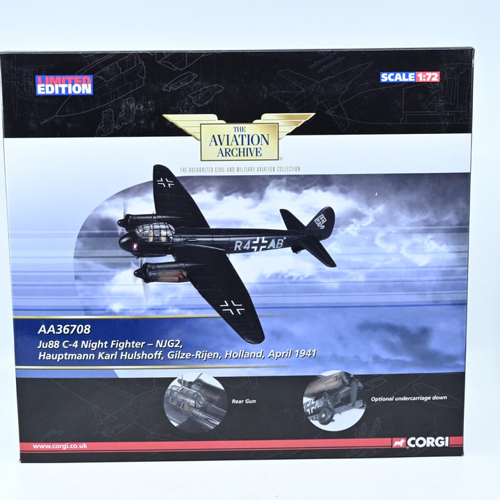 Corgi Aviation 1:72 Ju88 C-4 Night Fighter - NJG2 Karl Hulshoff AA36708 - Plane