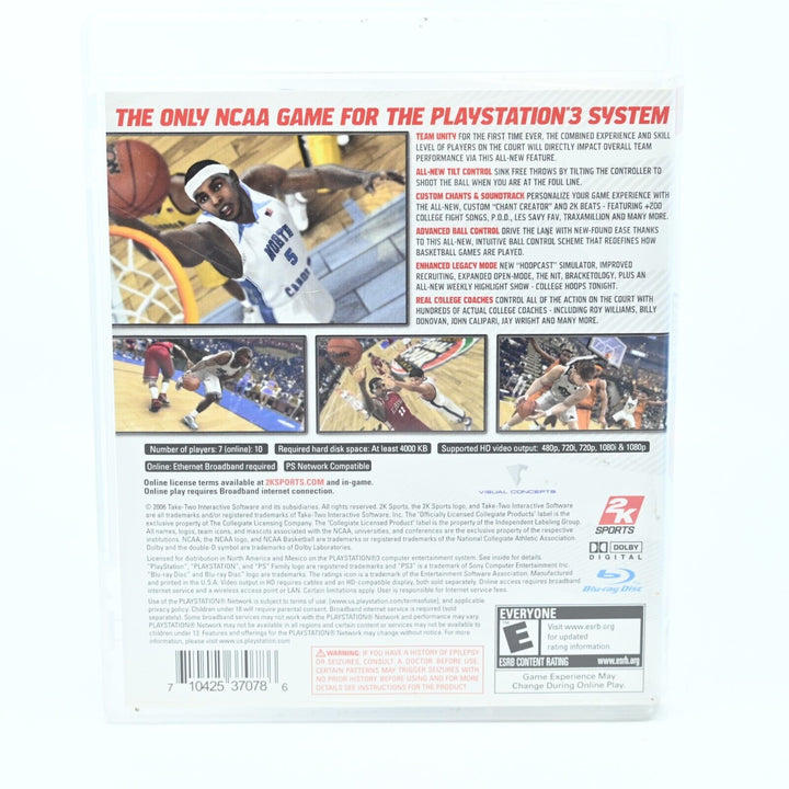 NCAA College Hoops 2K7 - Sony Playstation 3 / PS3 Game + Manual - MINT DISC!