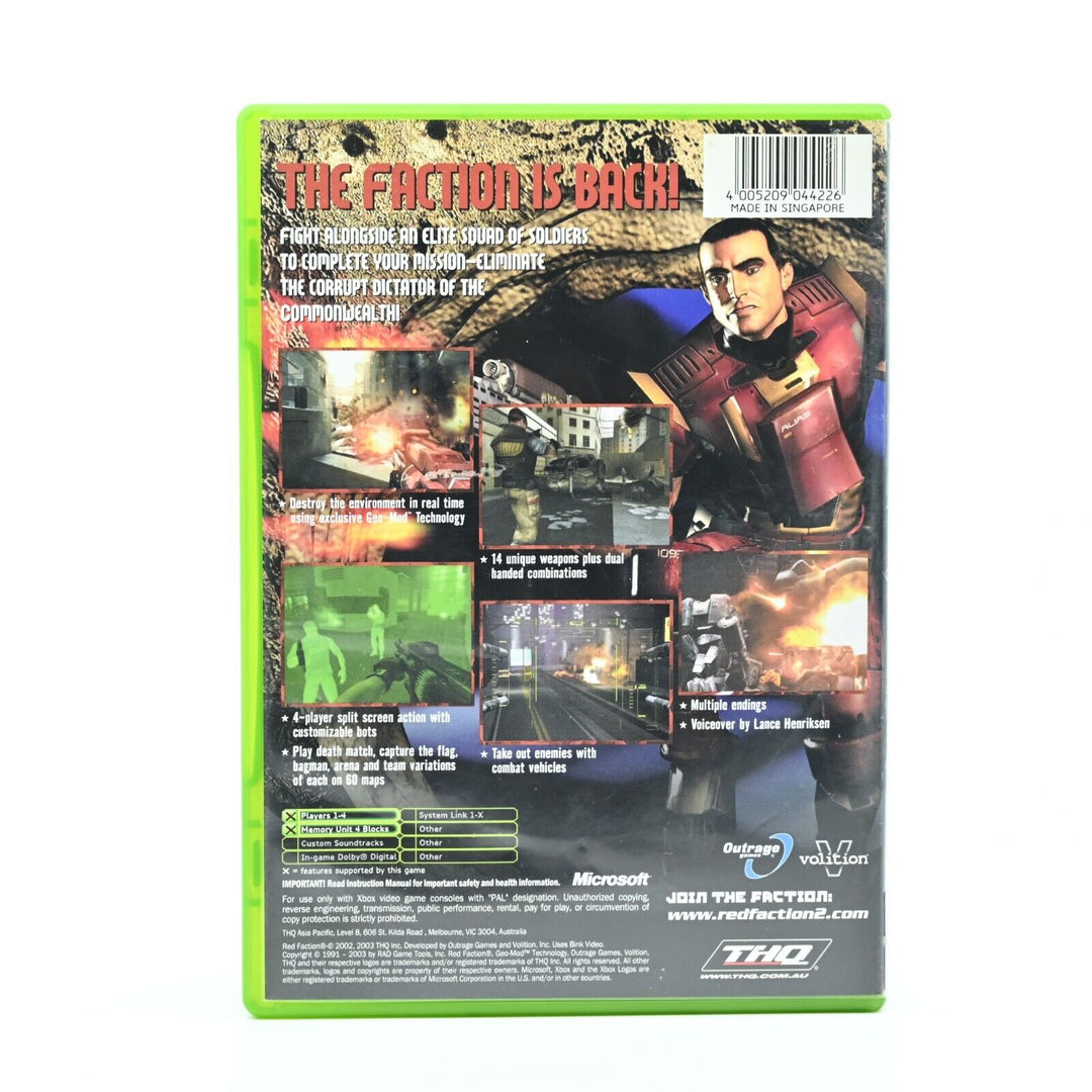 Red Faction II - Original Xbox Game - PAL - FREE POST!