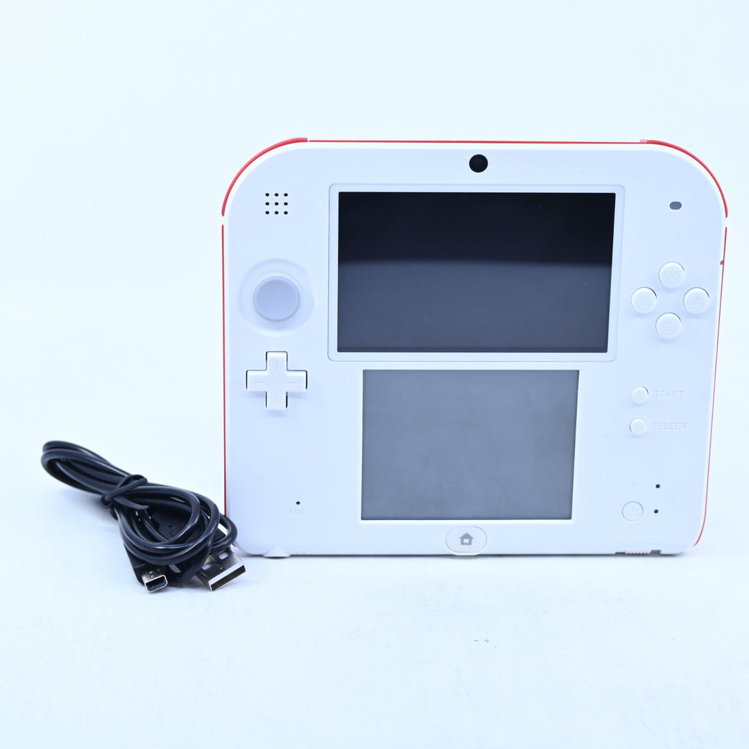 White / Red - FTR-001 - Nintendo 2DS Console - PAL - FREE POST!