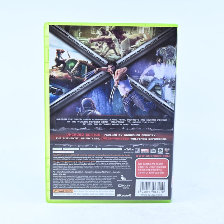 X-Men Origins: Wolverine - Uncaged Edition - Xbox 360 Game + Manual - PAL