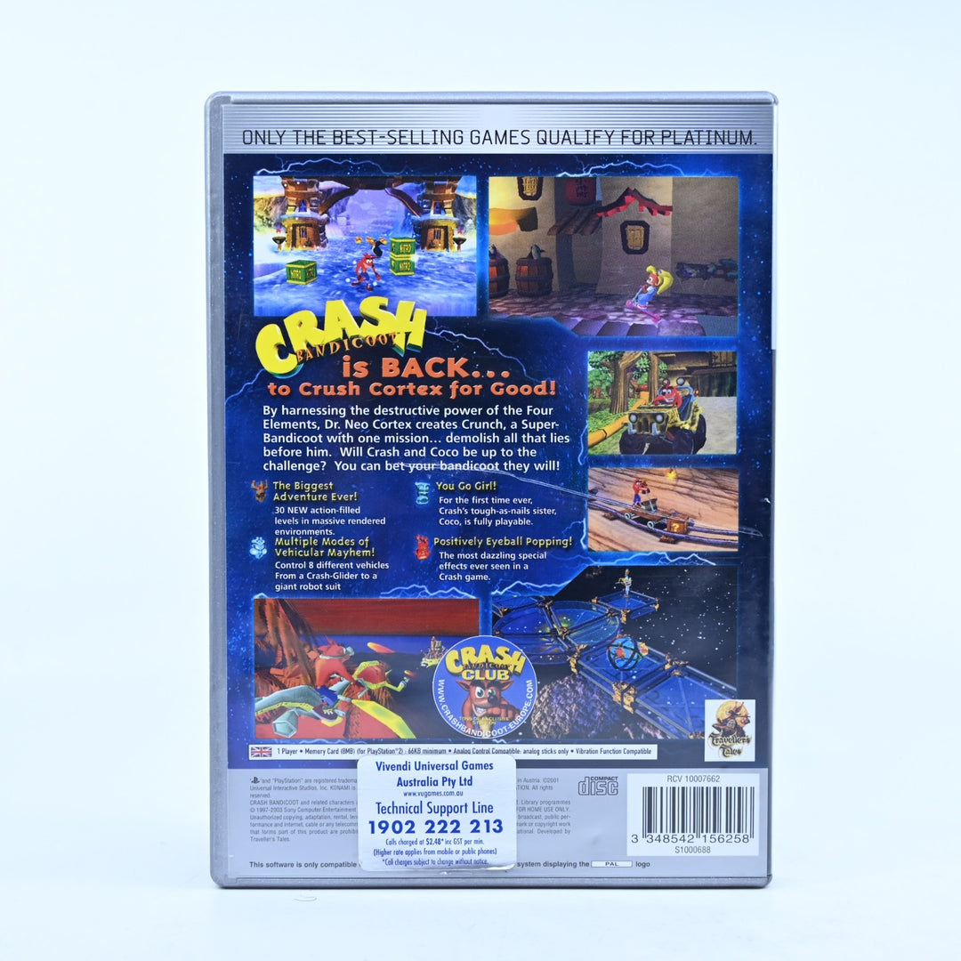 Crash Bandicoot: The Wrath of Cortex - PS2 Game + Manual - PAL