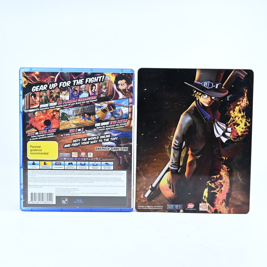 One Piece Burning Blood + Steelbook - Sony Playstation 4 / PS4 Game - MINT DISC!