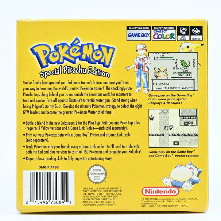 Pokemon Yellow Version - Nintendo Gameboy Boxed Game - PAL - FREE POST!
