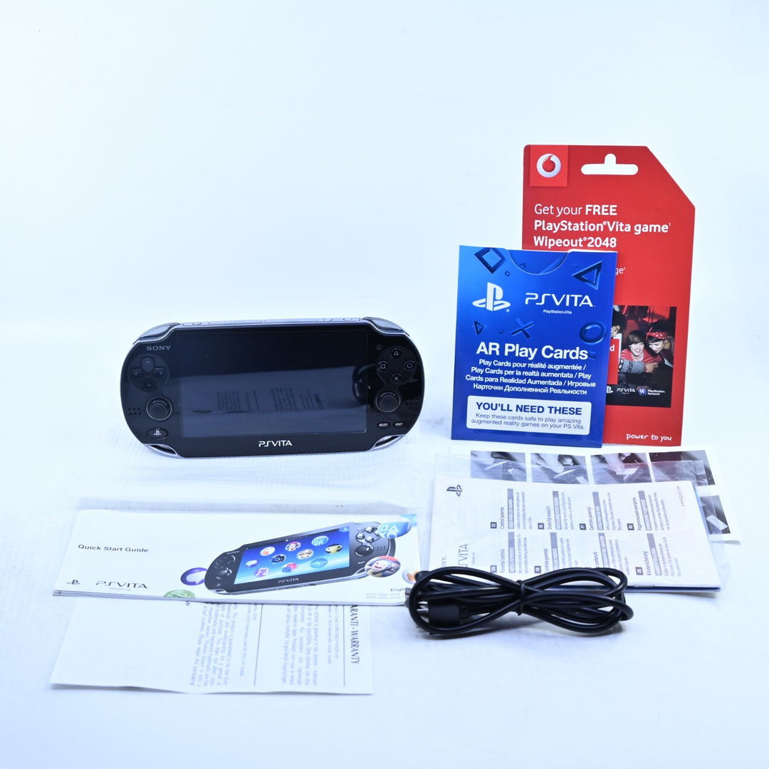 Crystal Black Sony PS Vita Boxed Console - PCH-1102 - PCH-1100 - FREE POST!