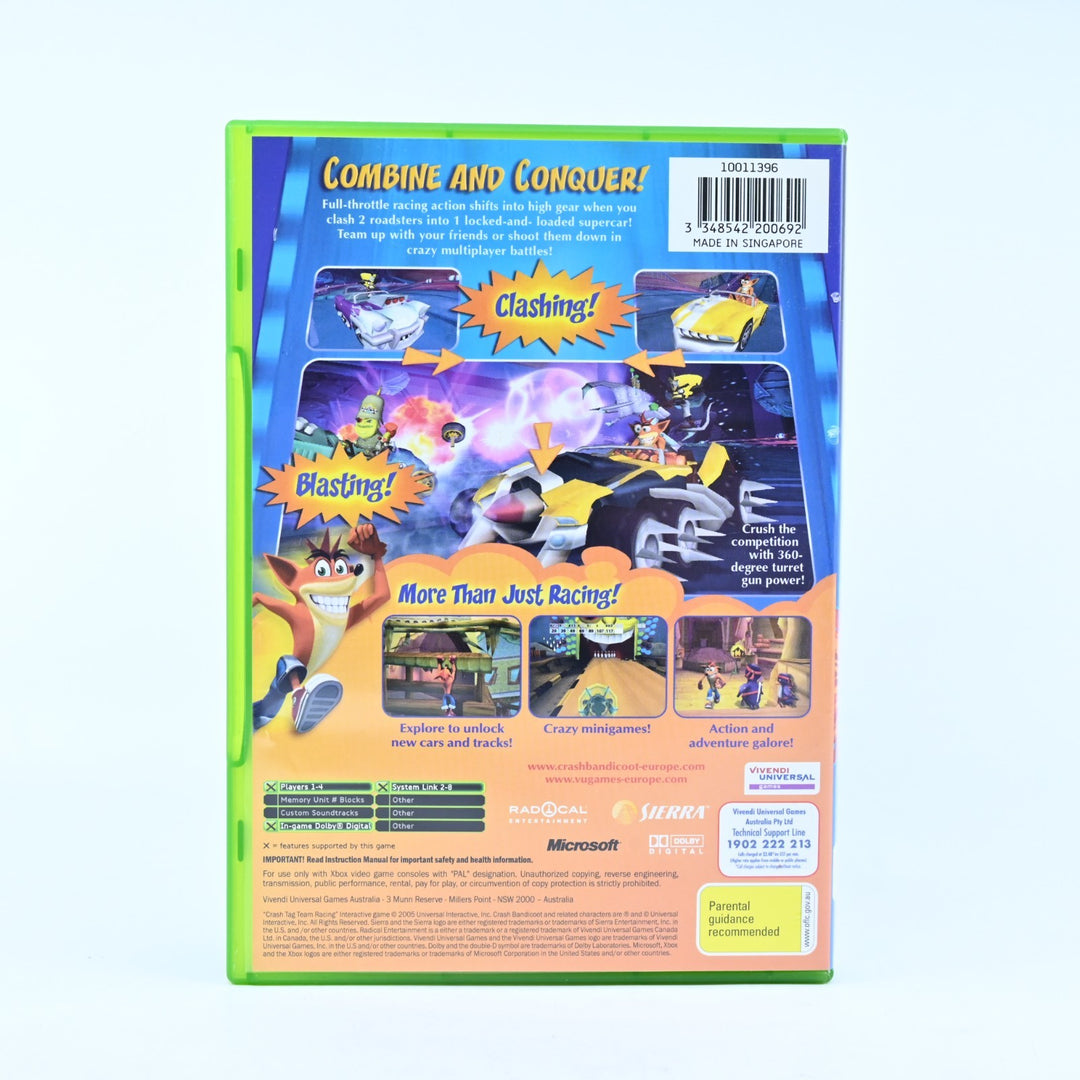 Crash Tag Team Racing - Original Xbox Game + Manual - PAL - MINT DISC!