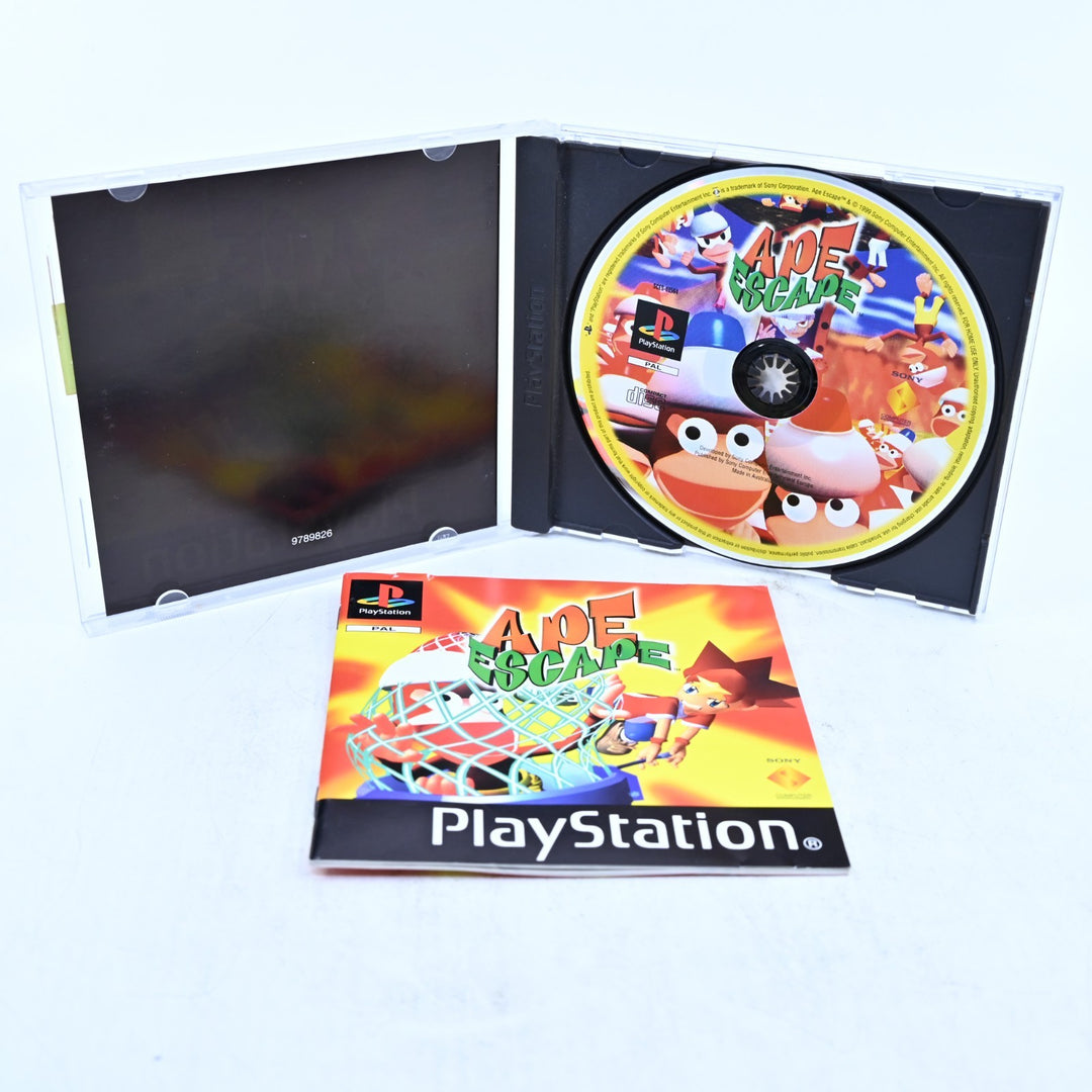 Ape Escape - Sony Playstation 1 / PS1 Game + Manual - PAL - MINT DISC!