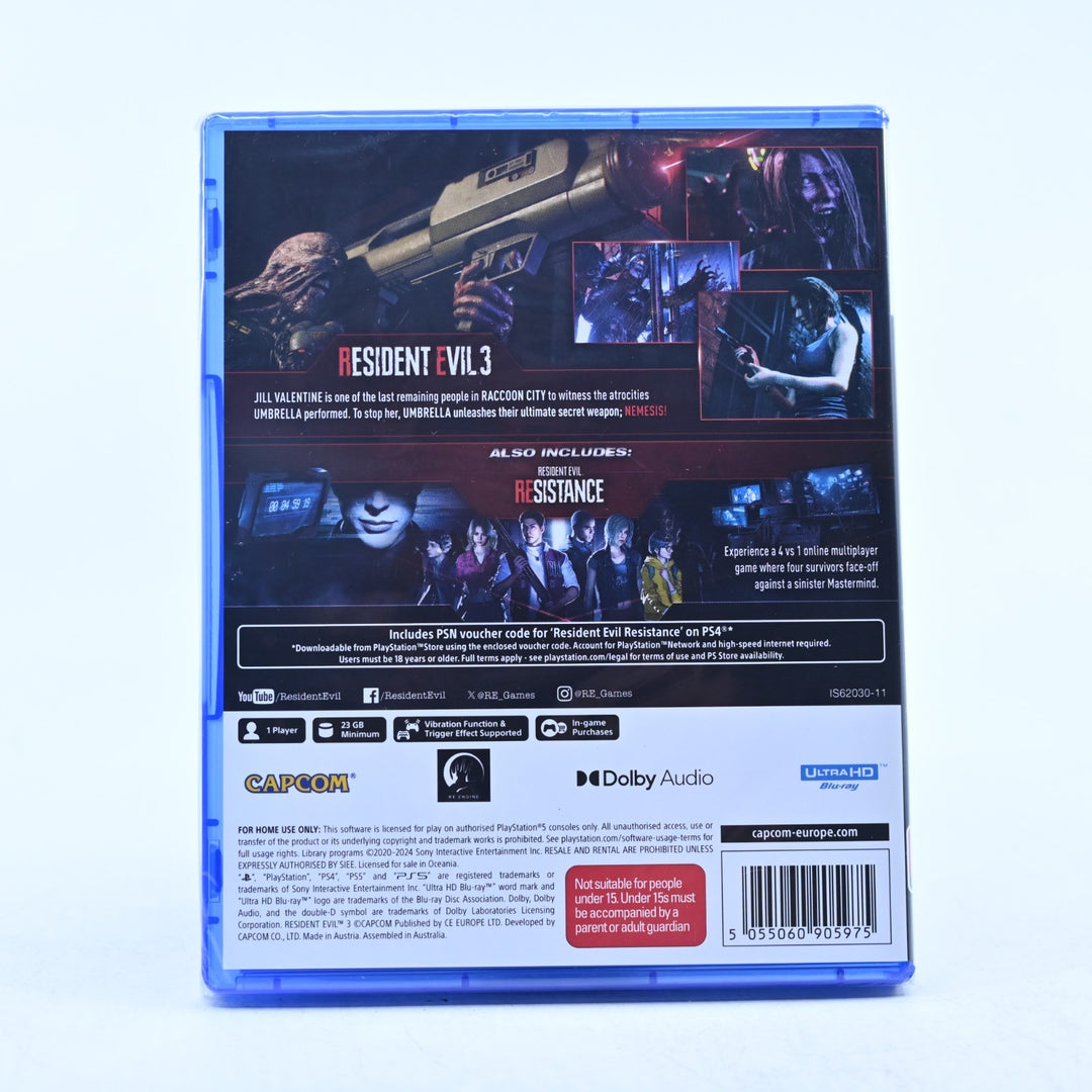 SEALED! - Resident Evil 3 - Sony Playstation 5 / PS5 Game