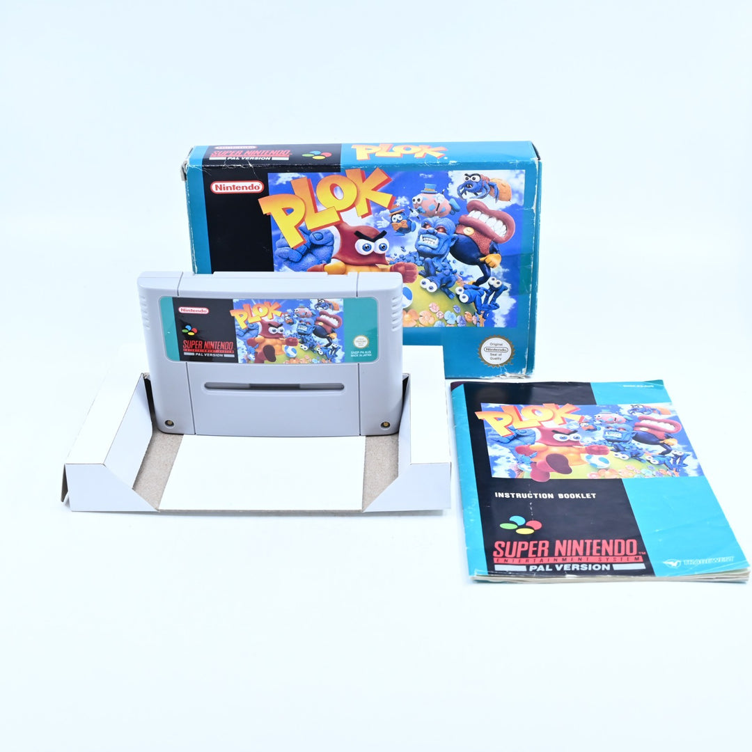 Plok - Super Nintendo / SNES Boxed Game - PAL - FREE POST!