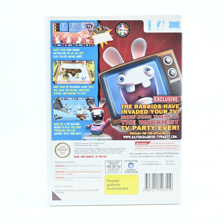 Rayman Raving Rabbids: TV Party - Nintendo Wii Game + Manual - PAL - FREE POST!