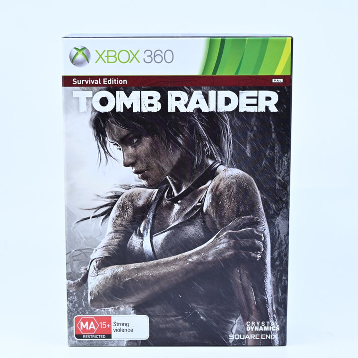 Tomb Raider Survival Edition - Xbox 360 Game - No Map - PAL - MINT DISC!
