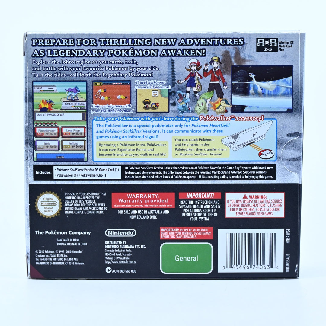 Pokemon SoulSilver Boxed + PokeWalker - Nintendo DS Game - No Manual Soul Silver
